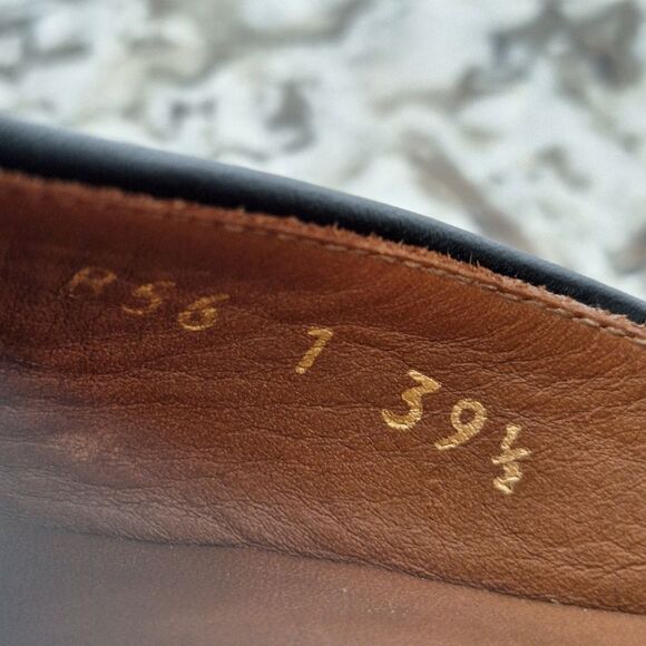 Valentino  Garavani Brown Leather Heel Platform Flats Sandals Size 39.5 - Picture 6 of 15
